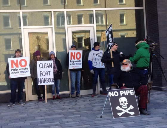 Fishermen say pulp effluent does not fit with Nova Scotia Pure branding